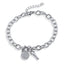 Pulsera dije de llave y medalla de san benito 17-20cm