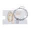 Pulsera dije corazon y medalla virgen de guadalupe 17-20cm