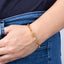 Pulsera eslabon oval broche t cuadrado 19cm