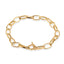 Pulsera eslabon oval broche t cuadrado 19cm