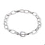 Pulsera eslabon oval broche t cuadrado 19cm