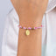 Misterio ajustable hilo rosa medalla Virgen de Guadalupe 4mm