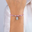 Misterio ajustable hilo rosa medalla Virgen de Guadalupe 4mm
