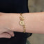 Pulsera de eslabon 3x1 con medalla de san benito 19cm
