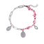 Pulsera de hilo y cadena medalla virgen milagrosa cruz 18-21cm