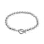 Pulsera con cuentas redondas broche t 19cm