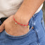 Pulsera ajustable hilo 7 nudos con cristal medalla san benito 3mm