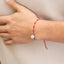 Pulsera ajustable hilo 7 nudos con cristal medalla san benito 3mm