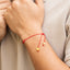Pulsera ajustable hilo 7 nudos con cruz medalla  san benito 3mm