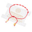 Pulsera ajustable hilo 7 nudos con cruz medalla  san benito 3mm
