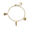 Pulsera con dije de caracol pez y cangrejo 17-20cm