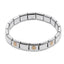 Brazalete italiano con imagen de la medalla de san benito ajustable