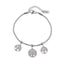 Pulsera cola de rata y dije arbol de la vida 20cm
