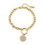 Pulsera eslabon oval medalla de san benito 20cm