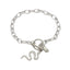 Pulsera eslabon serpiente colgante 18 cm