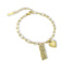 Pulsera dije colgante corazon mama cristales 17-20cm