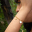 Pulsera de corazones con madre perla 17-20cm