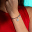 Pulsera medalla octagonal san benito cristal colgante 17-20cm