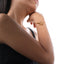 Brazalete liso con cadena y broche t 19cm