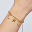 Pulsera con dijes de mano de fatima luna y estrella 15-20cm