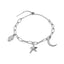 Pulsera con dijes de mano de fatima luna y estrella 15-20cm