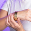 Brazalete ajustable de lineas liso 16mm