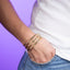 Brazalete ajustable triple abierto tipo bambu 30mm