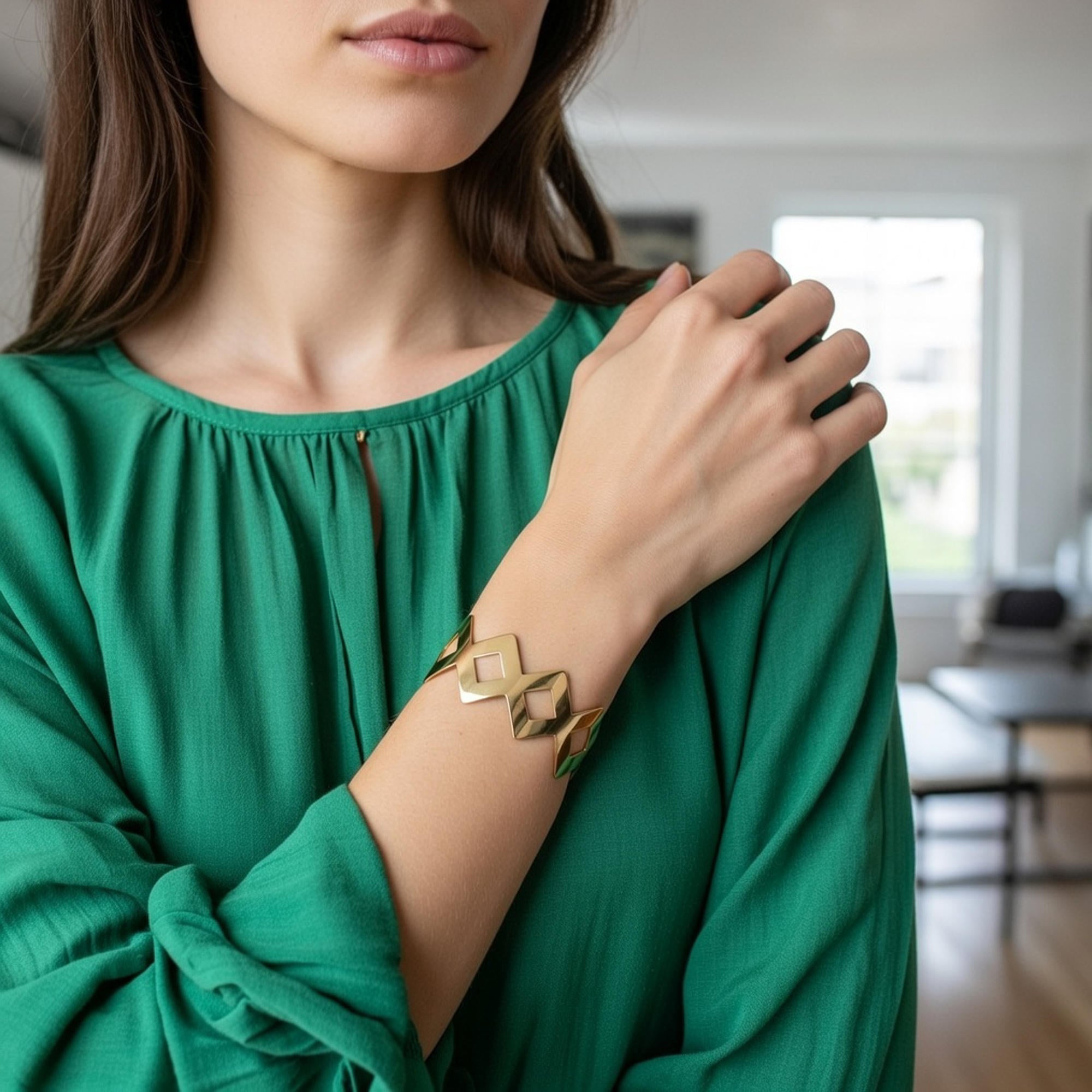 Brazalete ajustable de rombos 35mm
