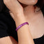 Brazalete italiano ajustable liso 9mm magenta satinado