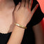 Brazalete italiano ajustable liso 9mm dorado satinado