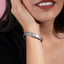 Brazalete italiano ajustable liso 9mm plateado satinado