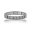 Brazalete italiano ajustable liso 9mm plateado satinado