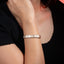Brazalete italiano ajustable liso 9mm champagne satinado