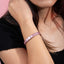 Brazalete italiano ajustable liso 9mm rosa satinado
