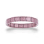 Brazalete italiano ajustable liso 9mm rosa satinado