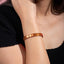 Brazalete italiano ajustable liso 9mm naranja metalico