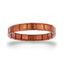 Brazalete italiano ajustable liso 9mm naranja metalico