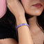 Brazalete italiano ajustable liso 9mm lila satinado