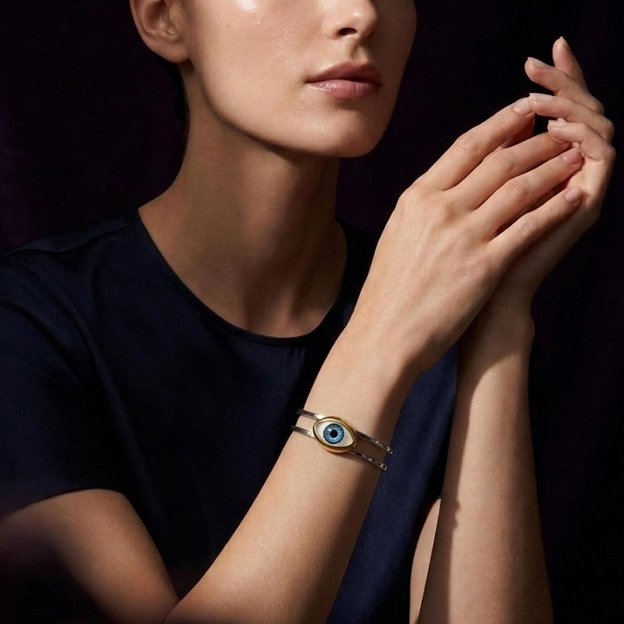 Brazalete ojo realista azul 7cm