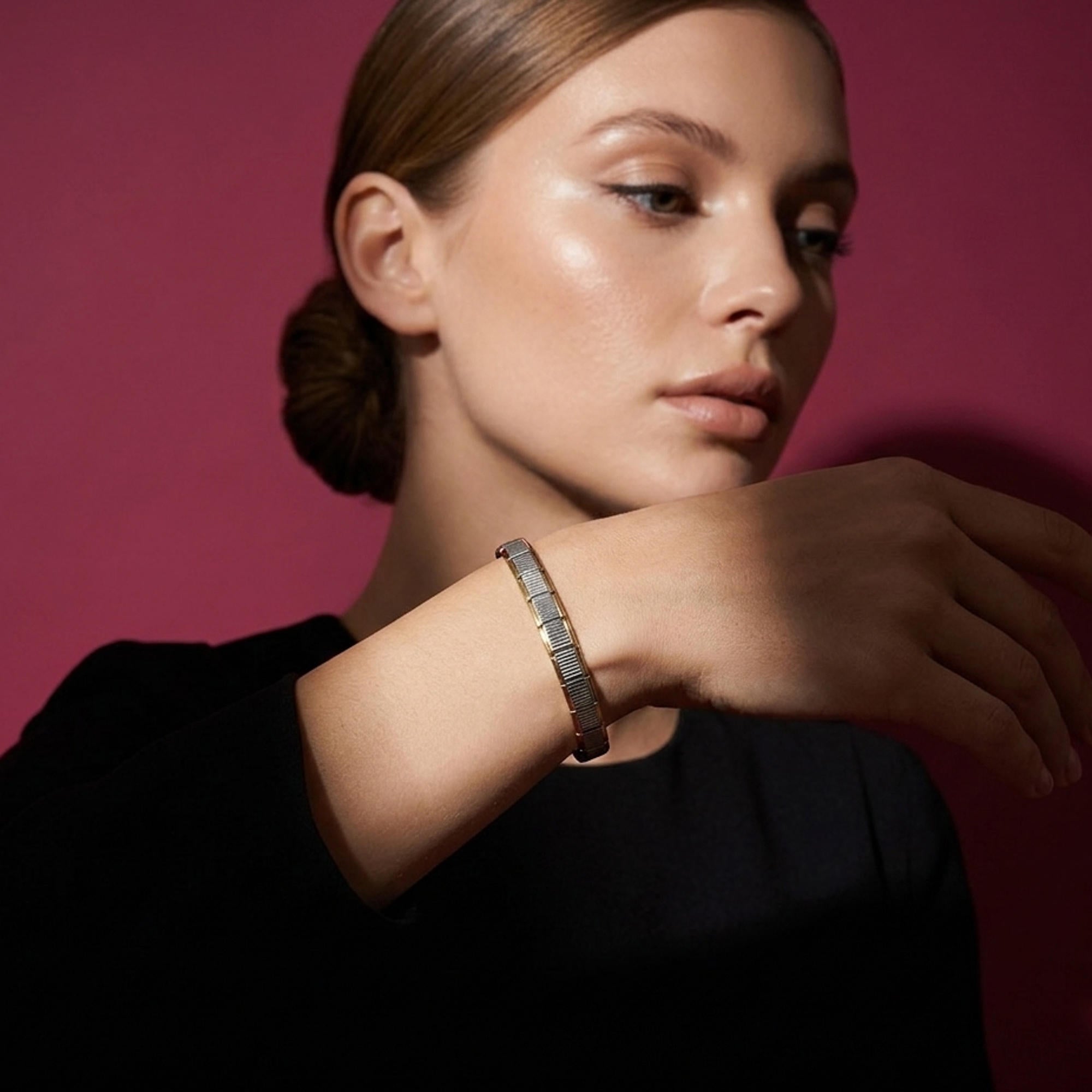 Brazalete ajustable italiano rayado 9mm