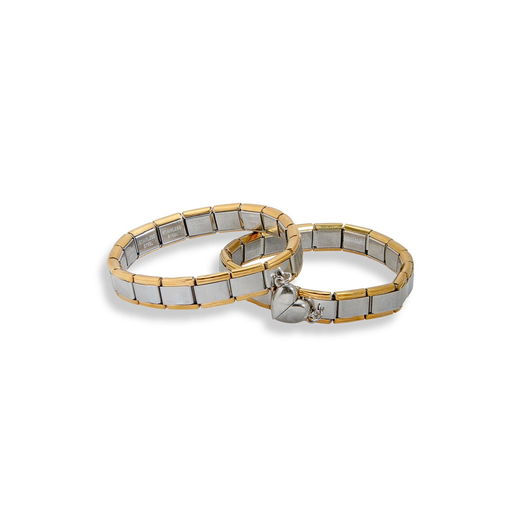 Set brazalete ajustable italiano corazon complementario 9mm