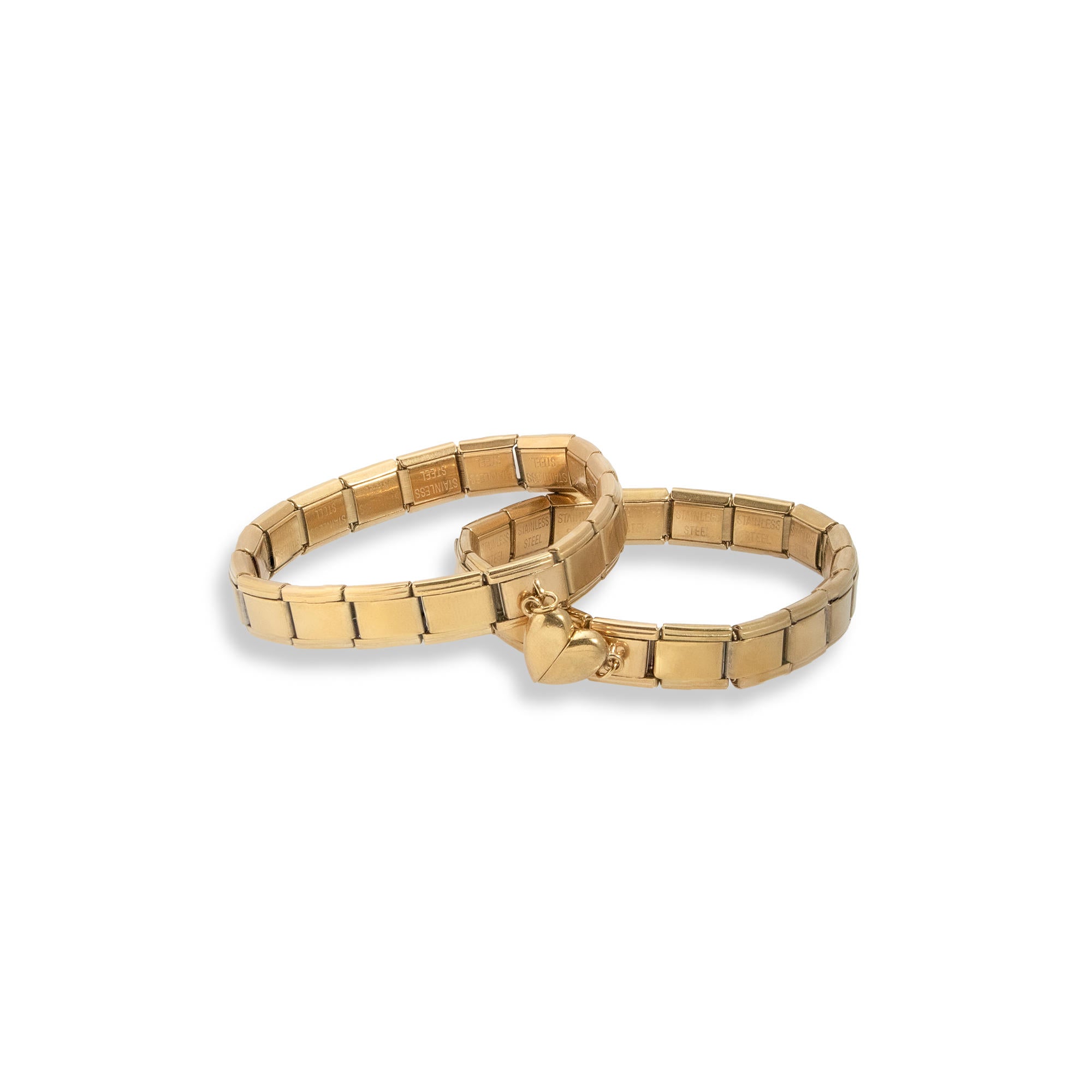 Set brazalete ajustable italiano corazon complementario 9mm