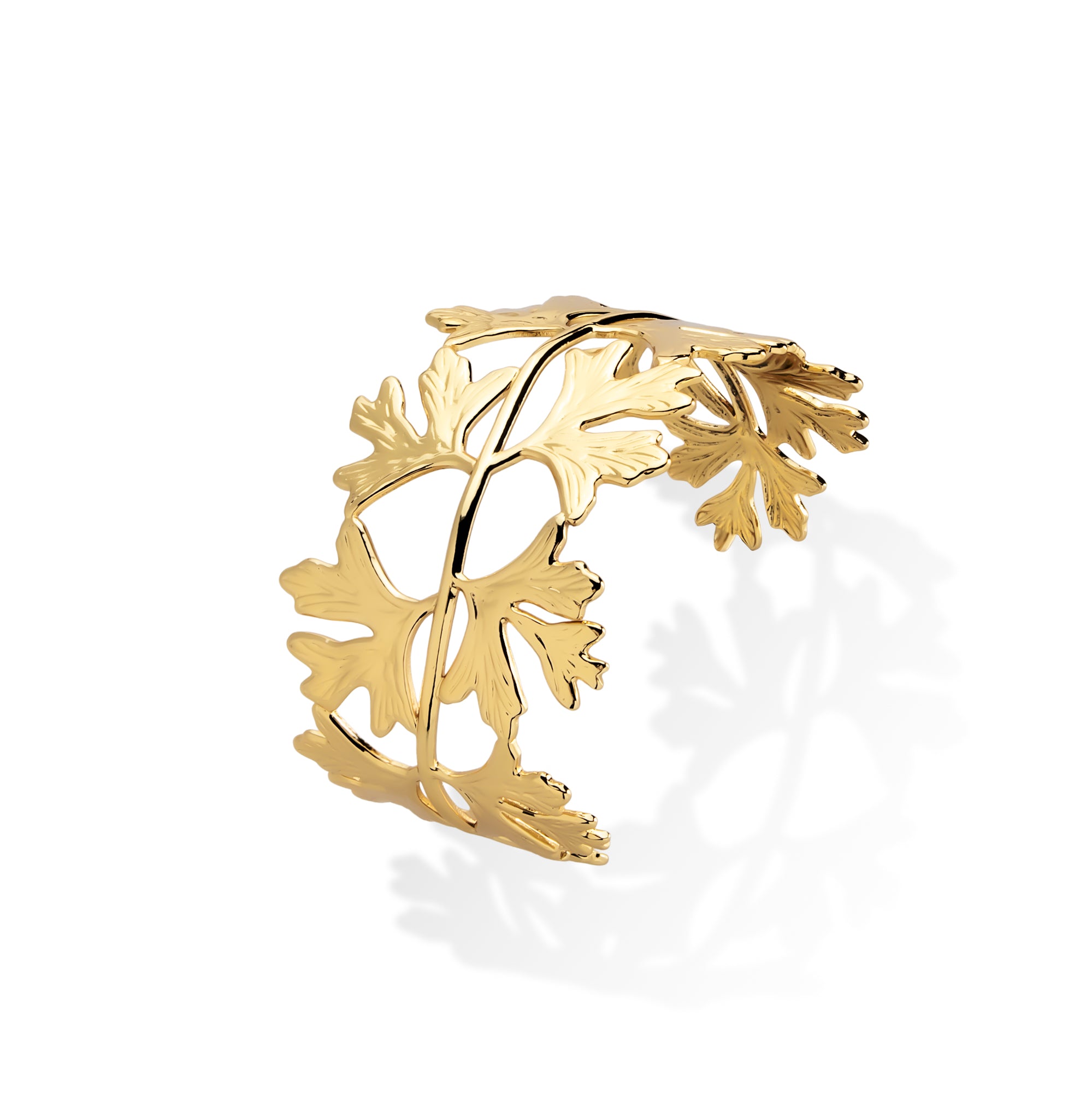 Brazalete ajustable de hojas texturizado 42mm