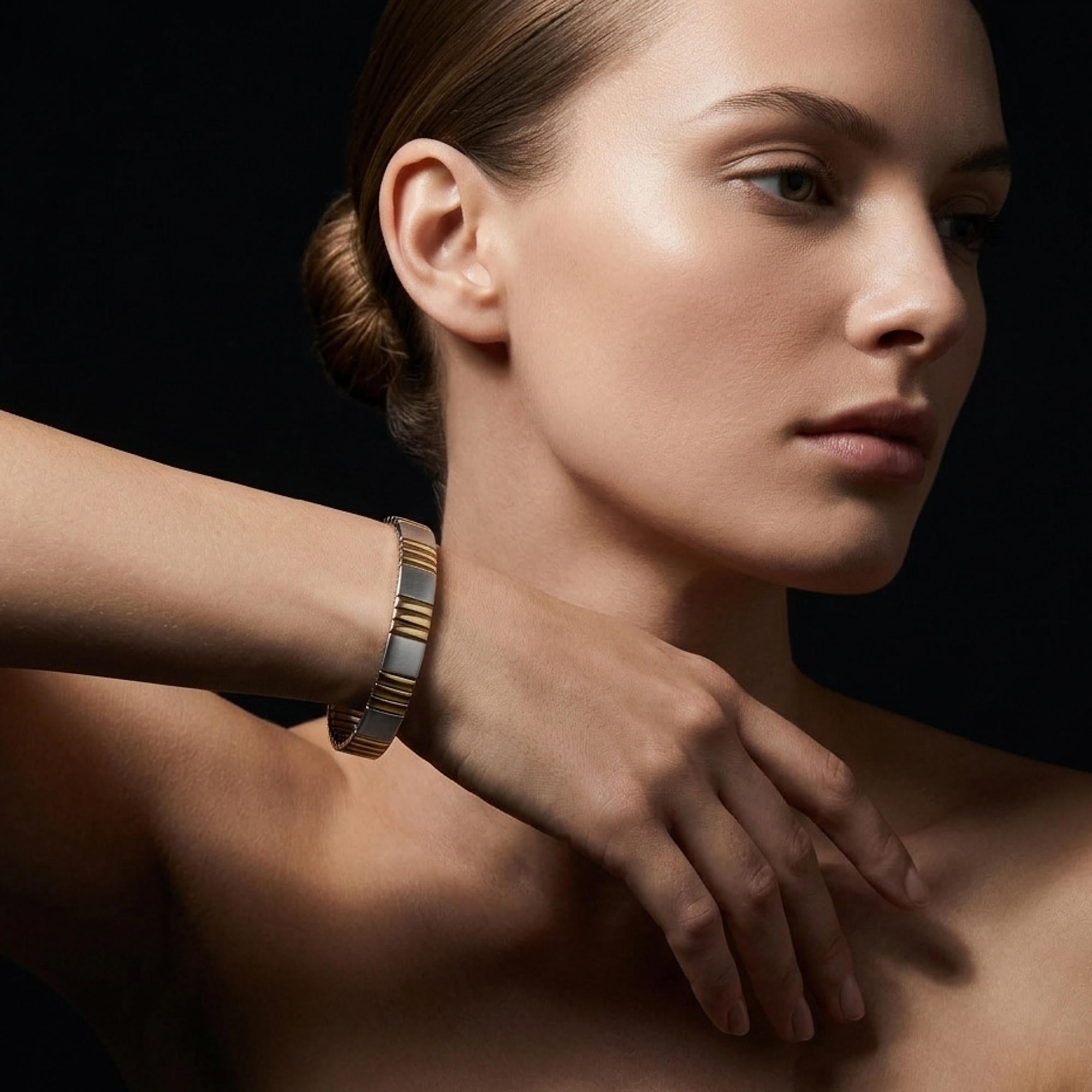 Brazalete ajustable de extensible 3x1 liso 9mm