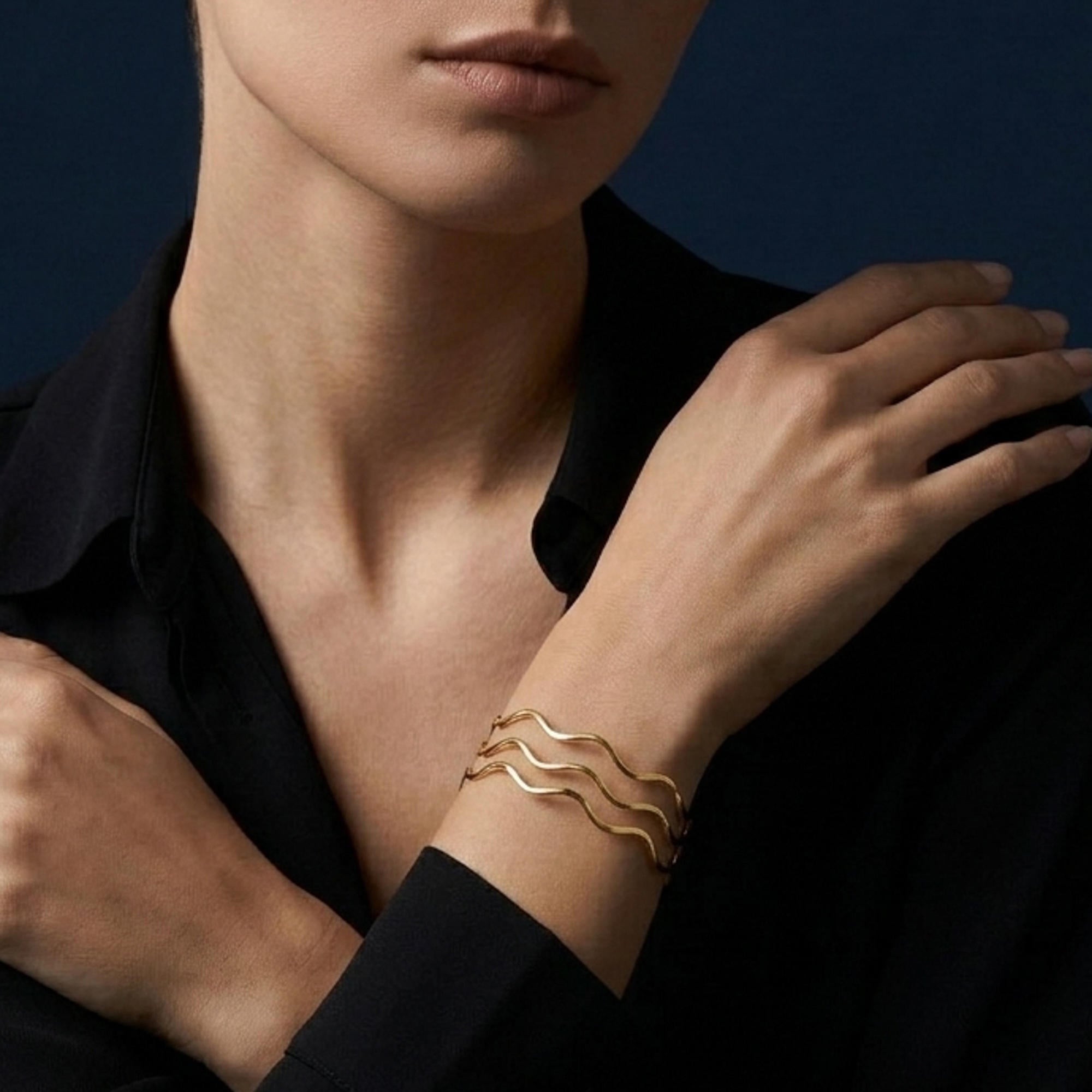Juego de pulseras zigzag 6.5cm