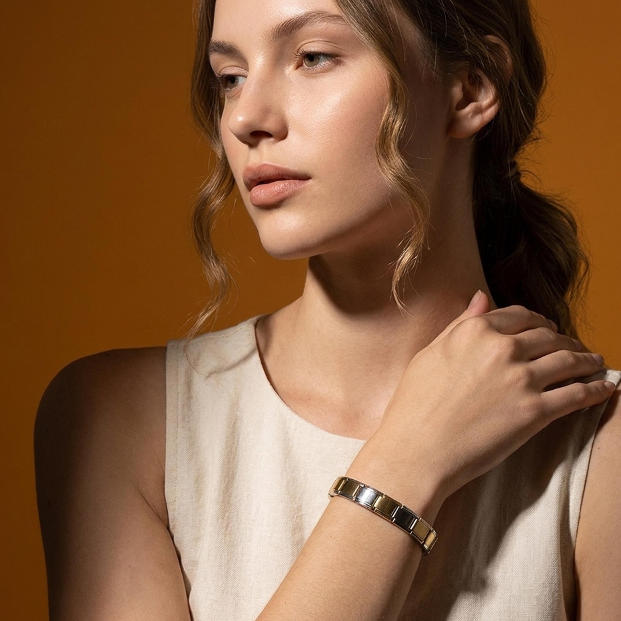 Brazalete italiano ajustable liso 9mm