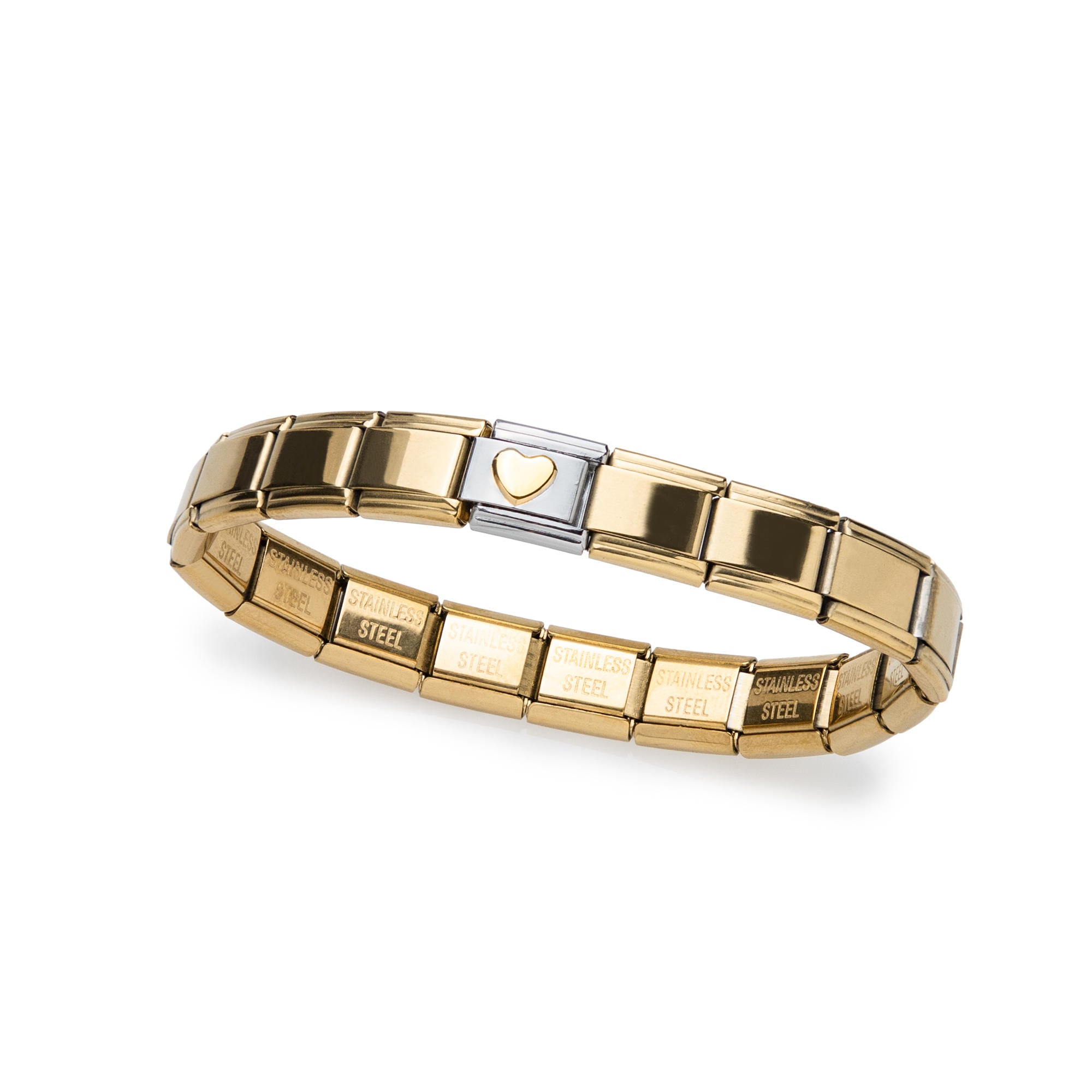 Brazalete italiano ajustable con corazon 9mm