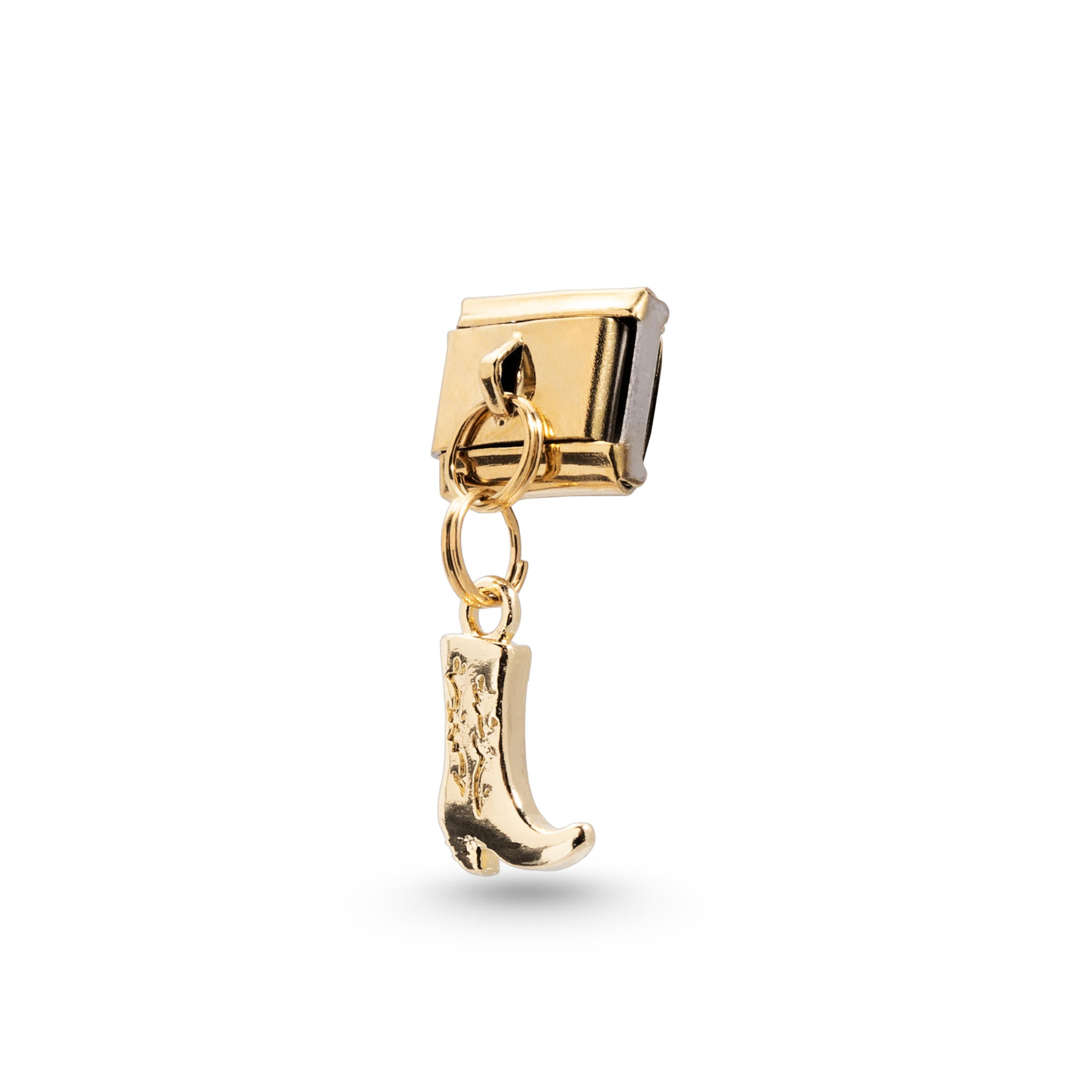 Charm eslabon italiano bota vaquera colgante 9x10mm
