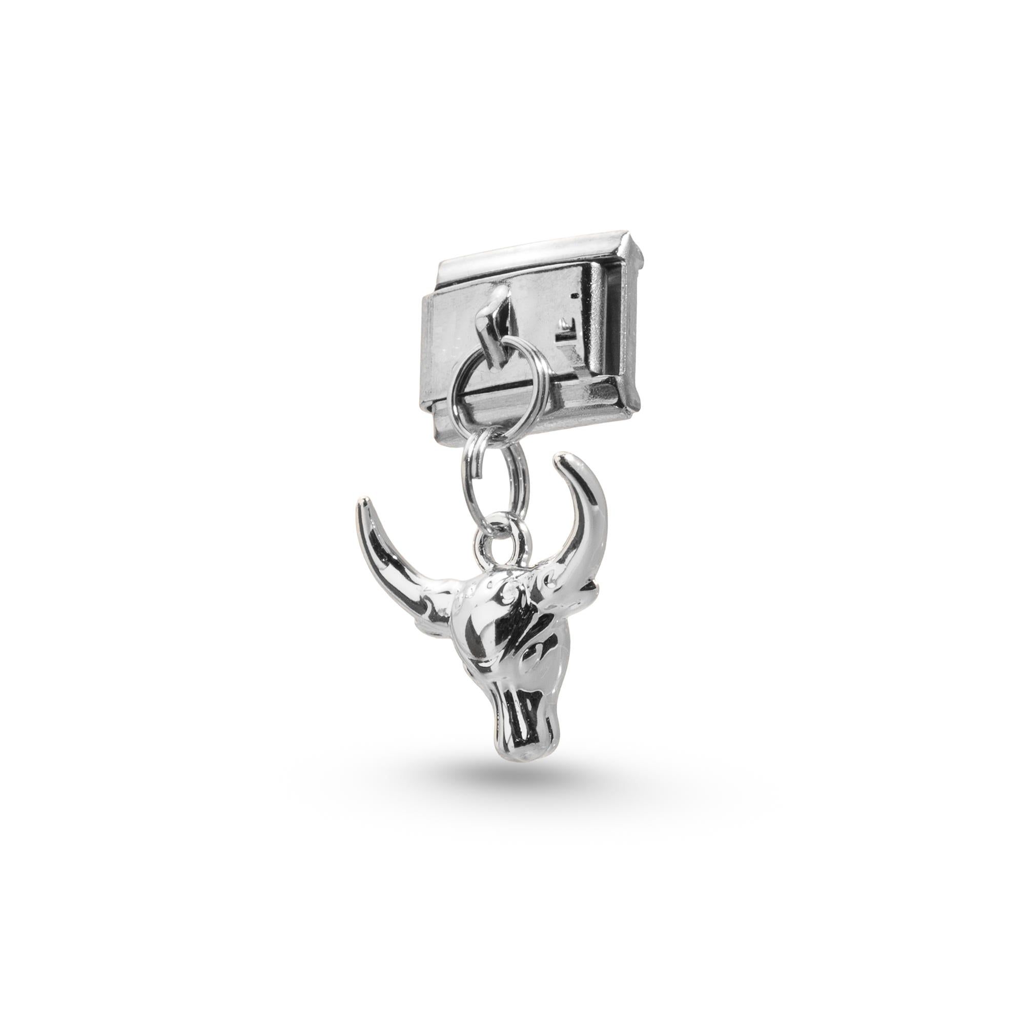 Charm eslabon italiano cabeza de toro colgante 9x10mm