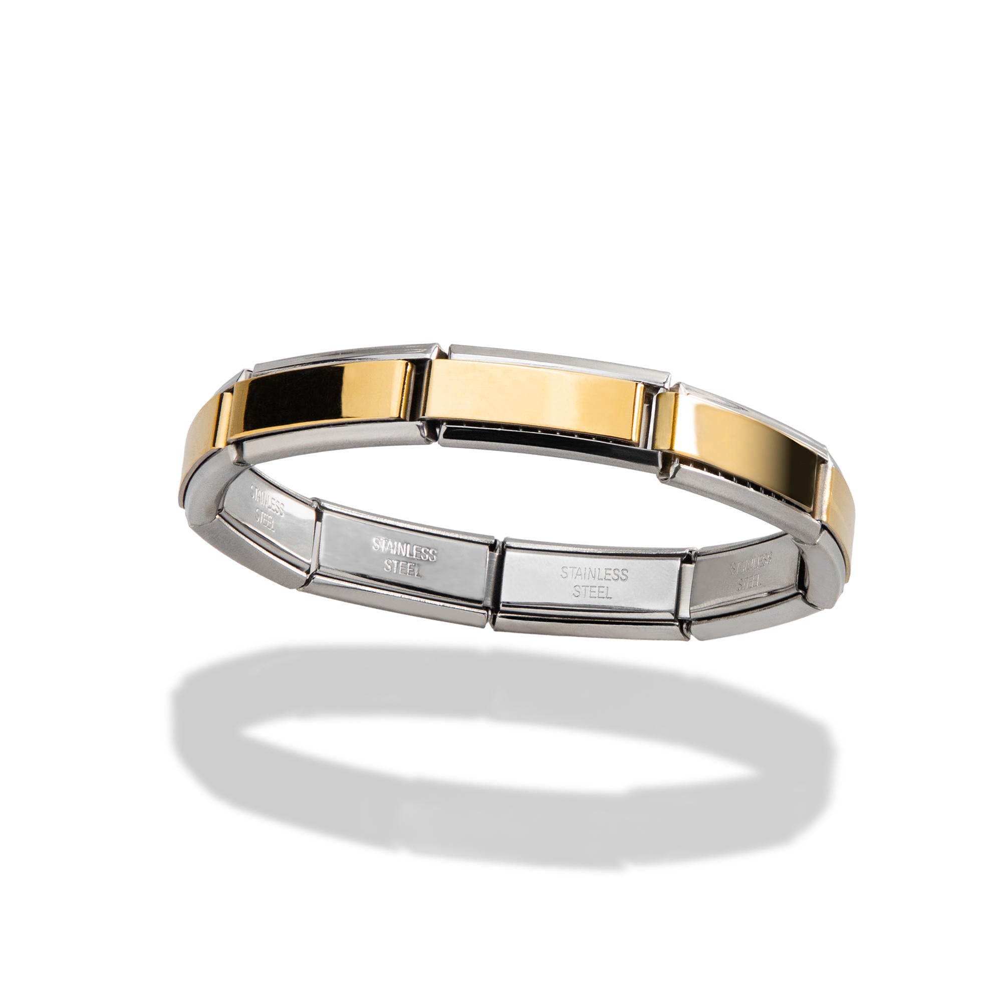 Brazalete ajustable eslabon italiano liso 9mm